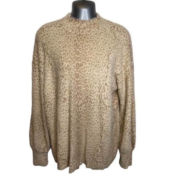 Chico's Animal Print Pullover Sweater Size 1 US Medium - Picture 1 of 4